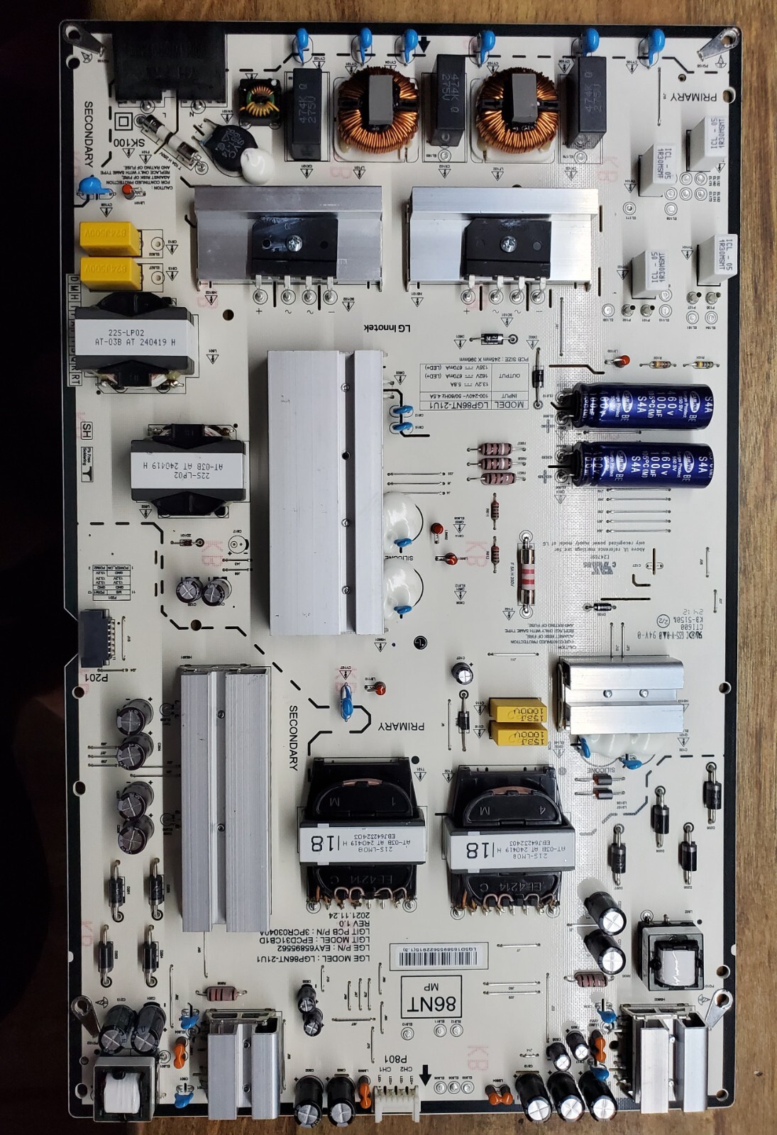 LG 86″ EAY65895562 Power Supply Board for 86UQ7590PUD, 86UQ8000AUB, 86NANO75UQA
