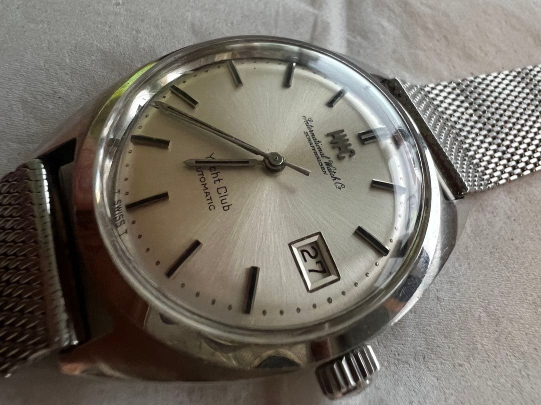 IWC Wristwatch Yacht Club Old Intermesh Original Bracelet Automatic Date