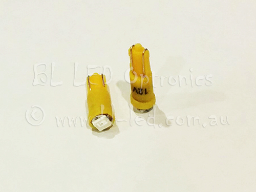 10x T5 74 Wedge Universal Amber SMD LED Light Bulbs Dash Instrument Cluster HVAC