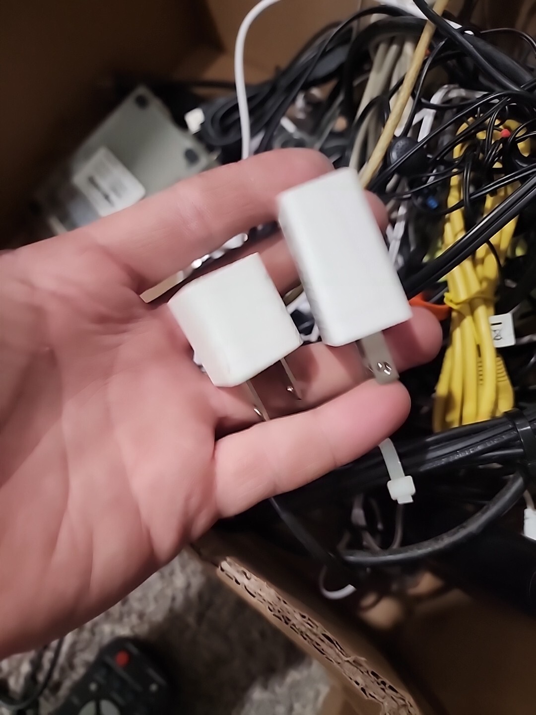 Box Of Misc Electronics And Cables