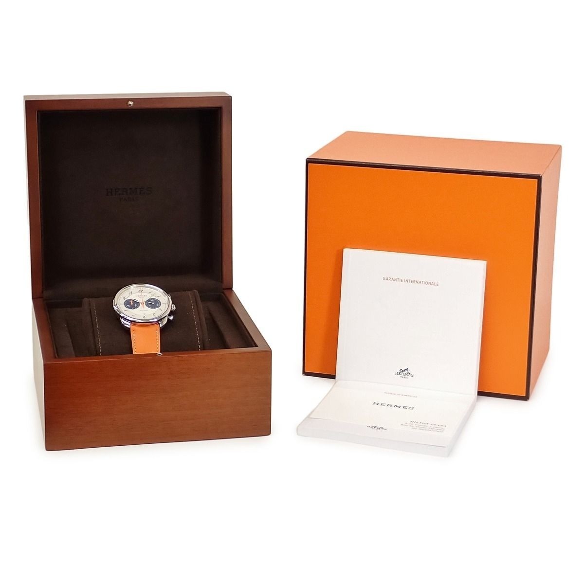 Hermes watch AR15.910 Arceau Chronograph Orange Men’s