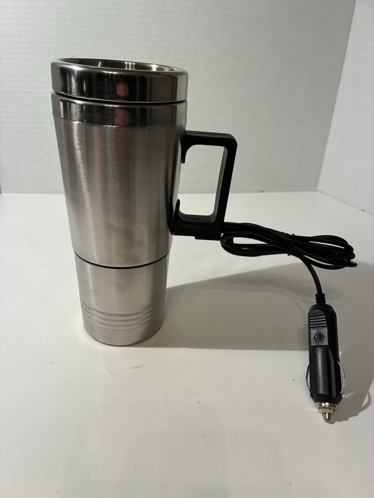 Portable Electric Car Heated Coffee Mug. 12v Cord. Stainless Steel.Removable Cup
