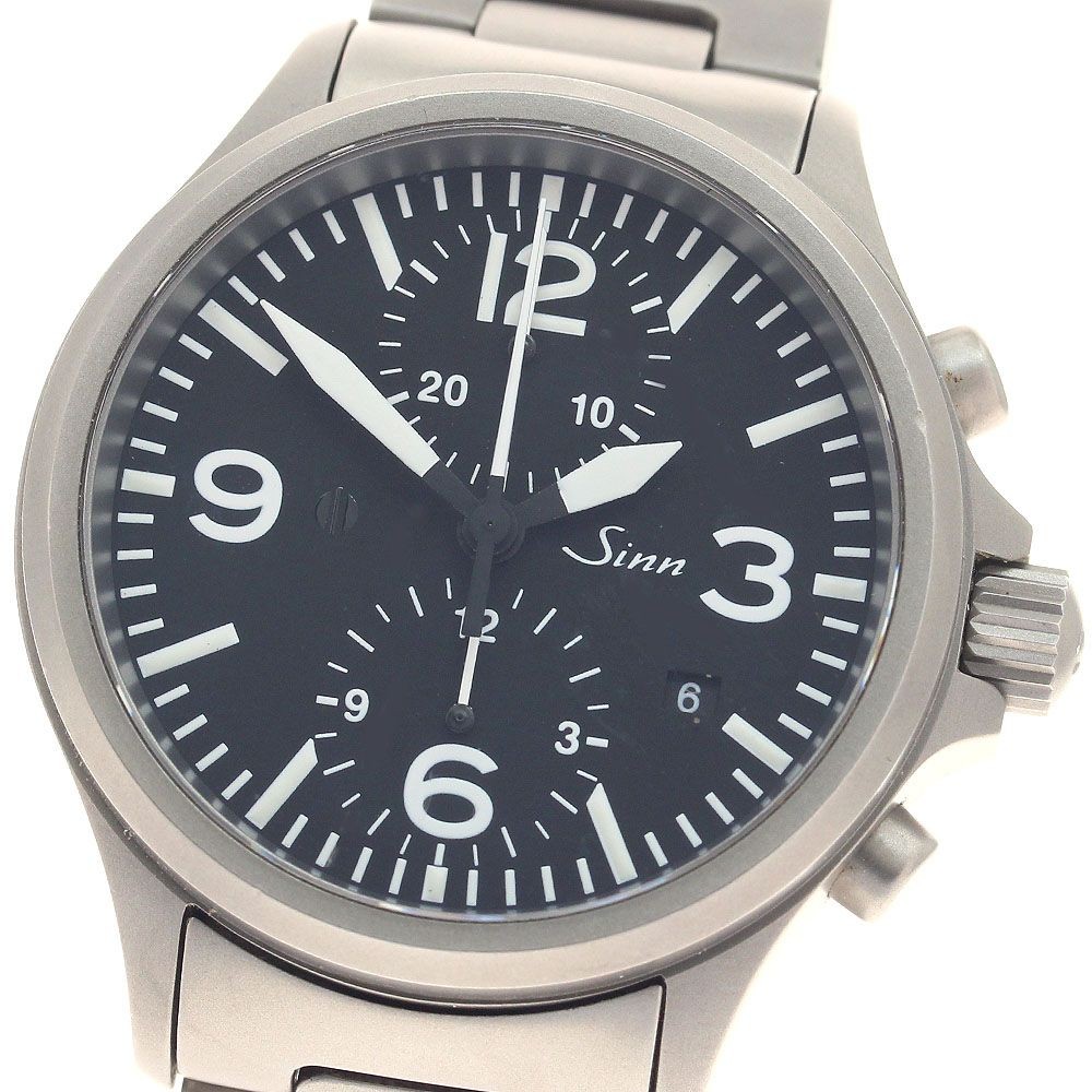 Sinn Watch 756 Date Chronograph Automatic Men’s Black Dial w/Warranty Card