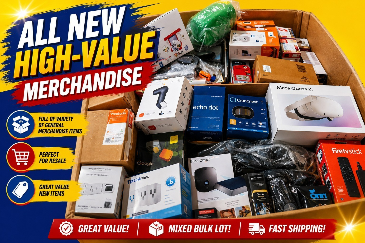 Mixed Overstock Inventory Pack – Surprise Merchandise Deal