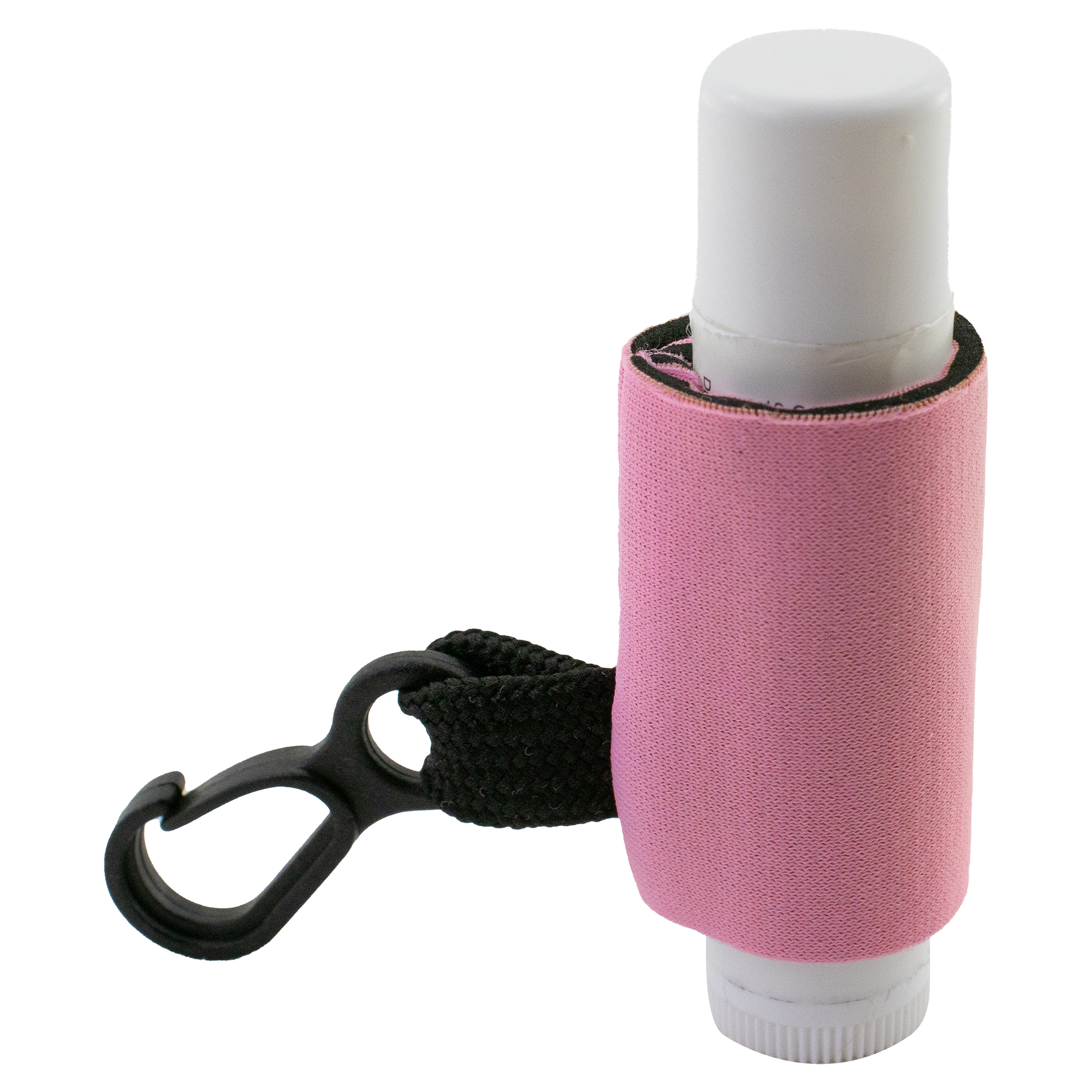 4 Clip-On Neoprene Pink Sleeve Lip Balm Holsters LIPSTICK HOLDER Key Chain