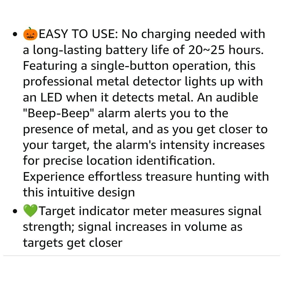 Metal Detector Lightweight 2.8lbs with 8″ Search Gold & Coins with Headphones –