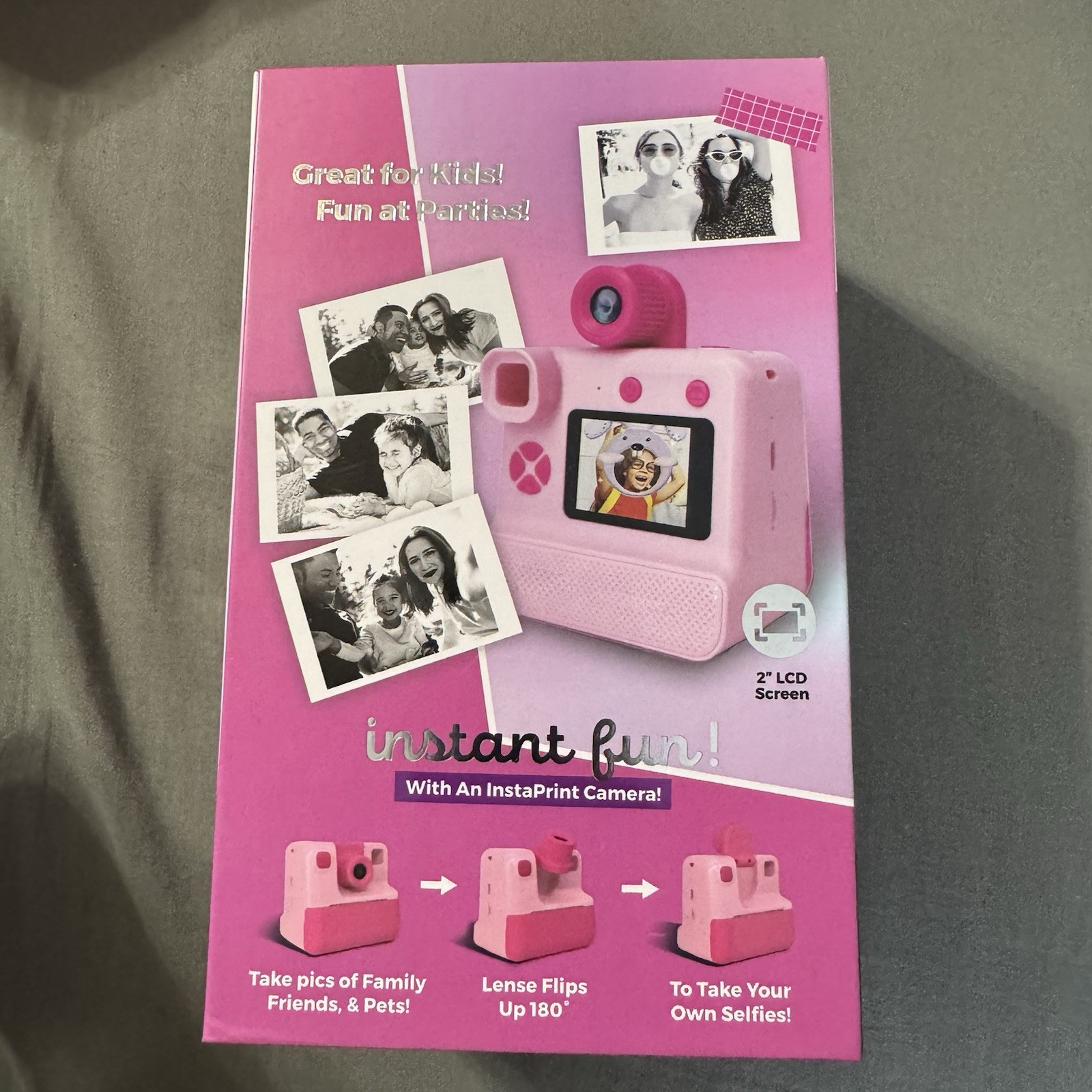GabbaGoods Instant Print Kids Camera For 3-9 Year Old Kids With 26 Mega Pixel