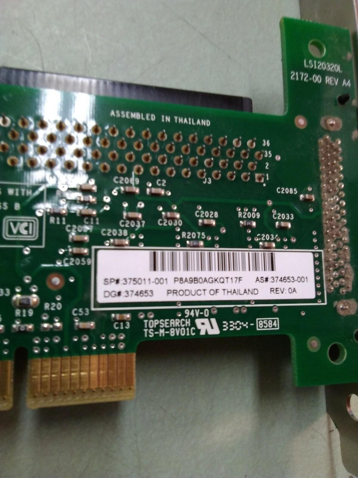 HP/LSI LSI20320C-HP SCSI HBA Controller 375011-001 w/Low Profile