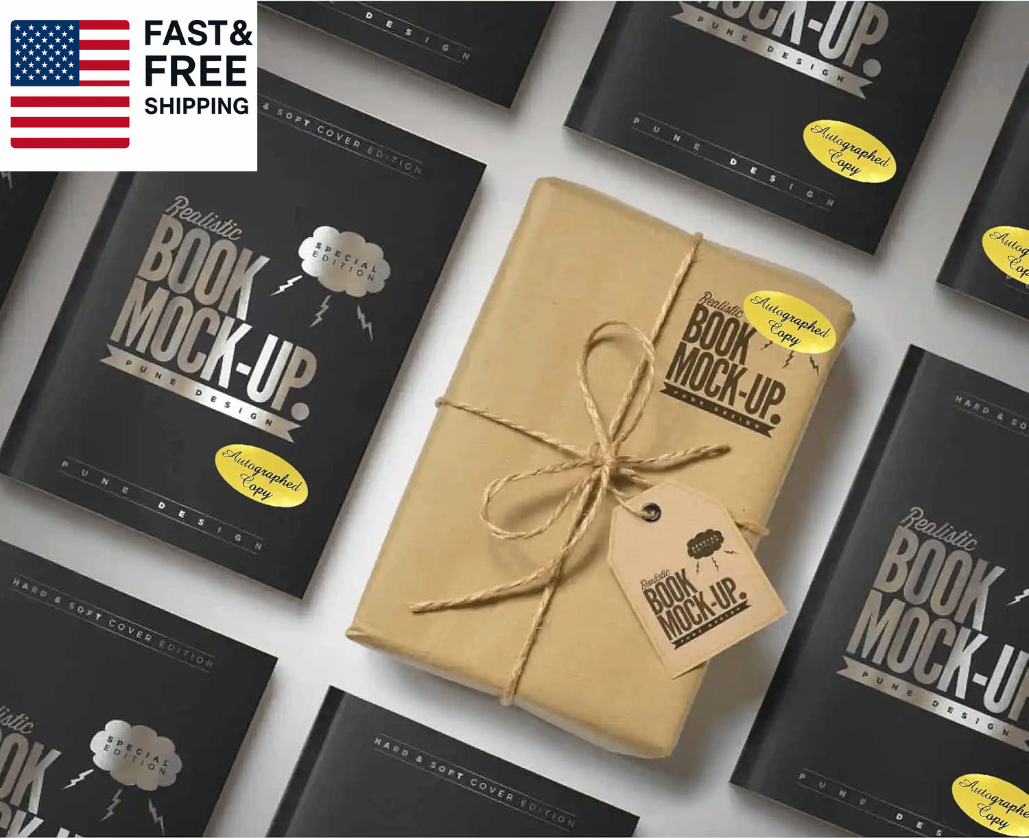1008 PCS ‘Autographed Copy’ Stickers-1 X 2Inch Oval Gold Foil Labels Gold Foil