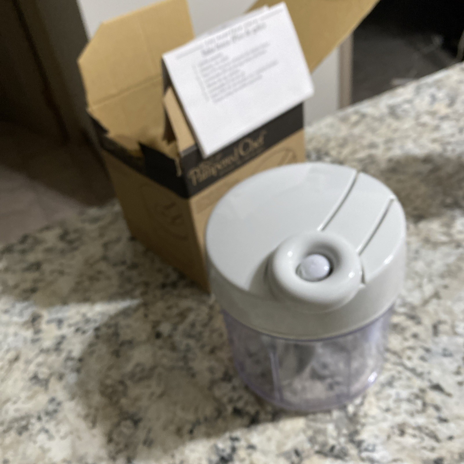 Pampered Chef Manual Food Processor 2581 Chopper New In Box Open Box Clear Bowl