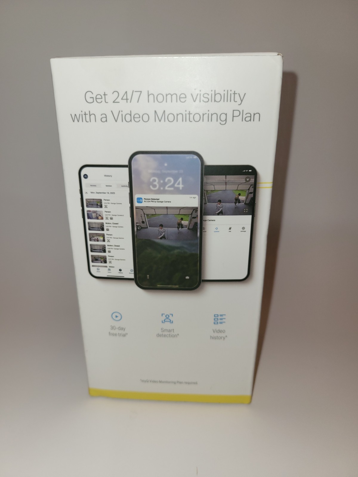 MY Q SMART GARAGE CAMERA WITH NIGHT VISION, FULL HD 1080P AND MOTION DETECTION.