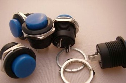2,BLUE Momentary Push to Stop 12v -110v Switch,BM507