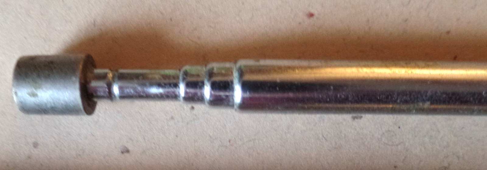 2 Vintage Thin Metal Pole Pieces For Parts or Repair