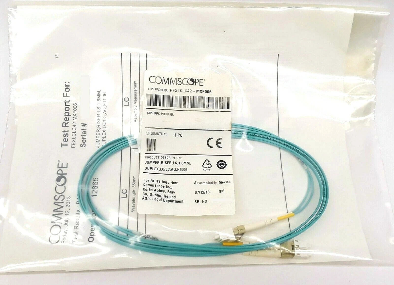 CommScope FEXLCLC42-MXF006 Duplex LC/LC Fiber Jumper Cable FT006