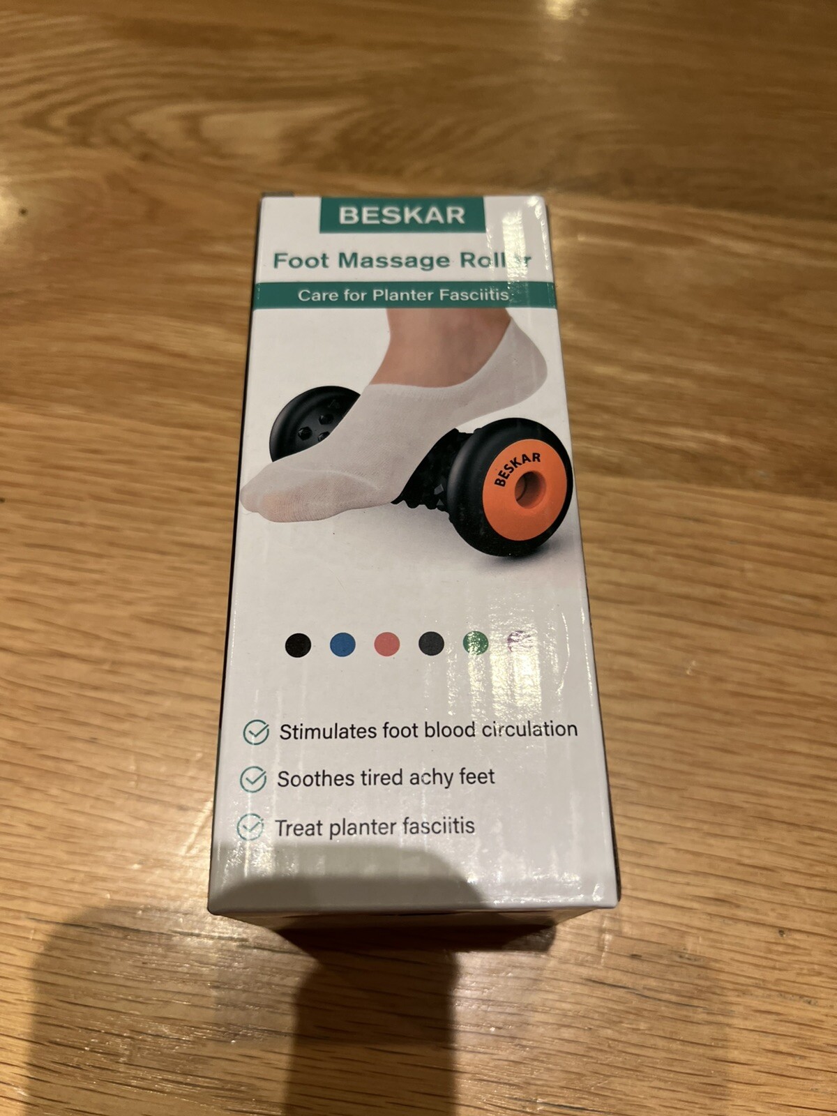BESKAR Foot Massage Roller for Relief Plantar Fasciitis, Carbon Black New