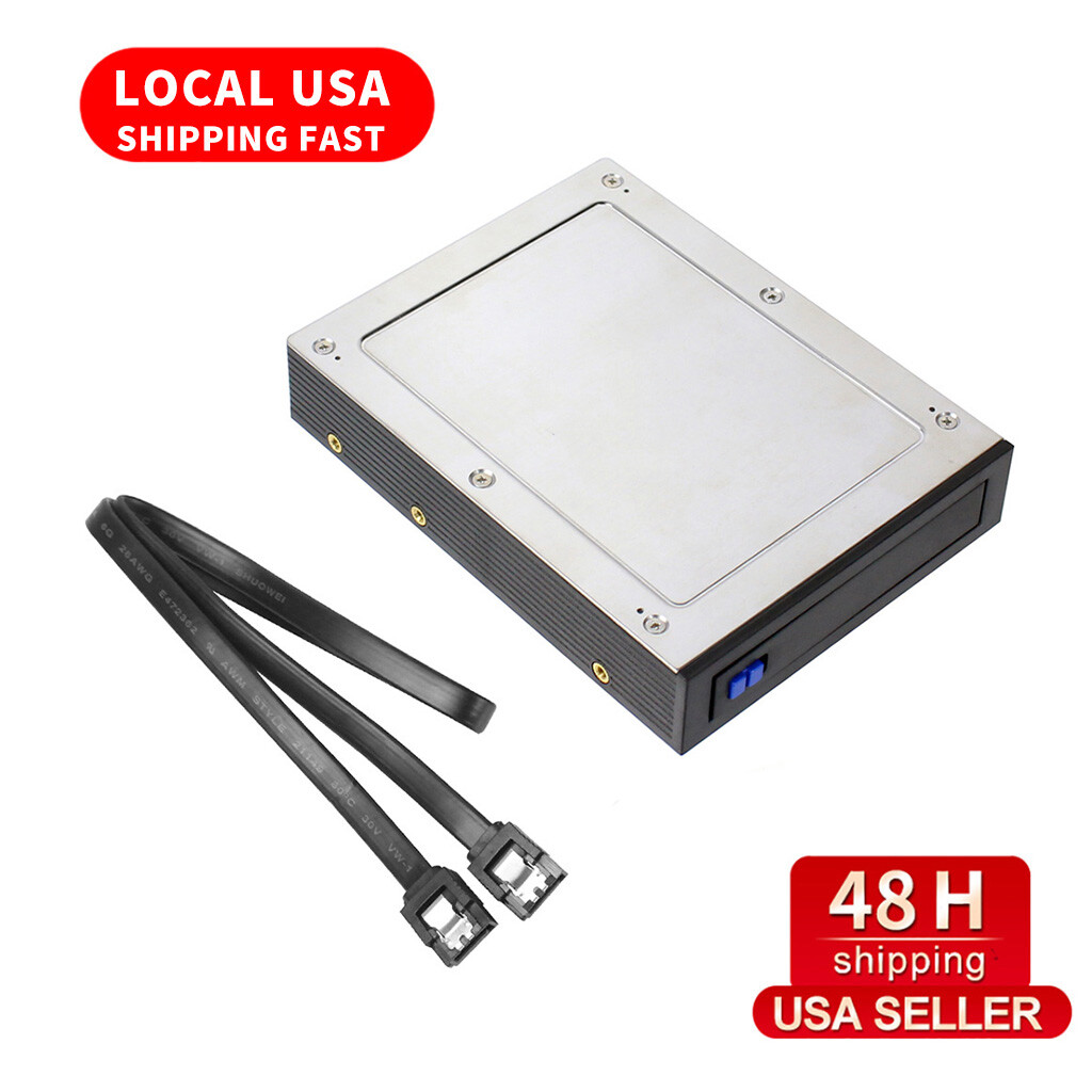 2.5″ Internal Floppy Bay SATA III Tray-Less Mobile Rack for HDD SSD Hard Drive