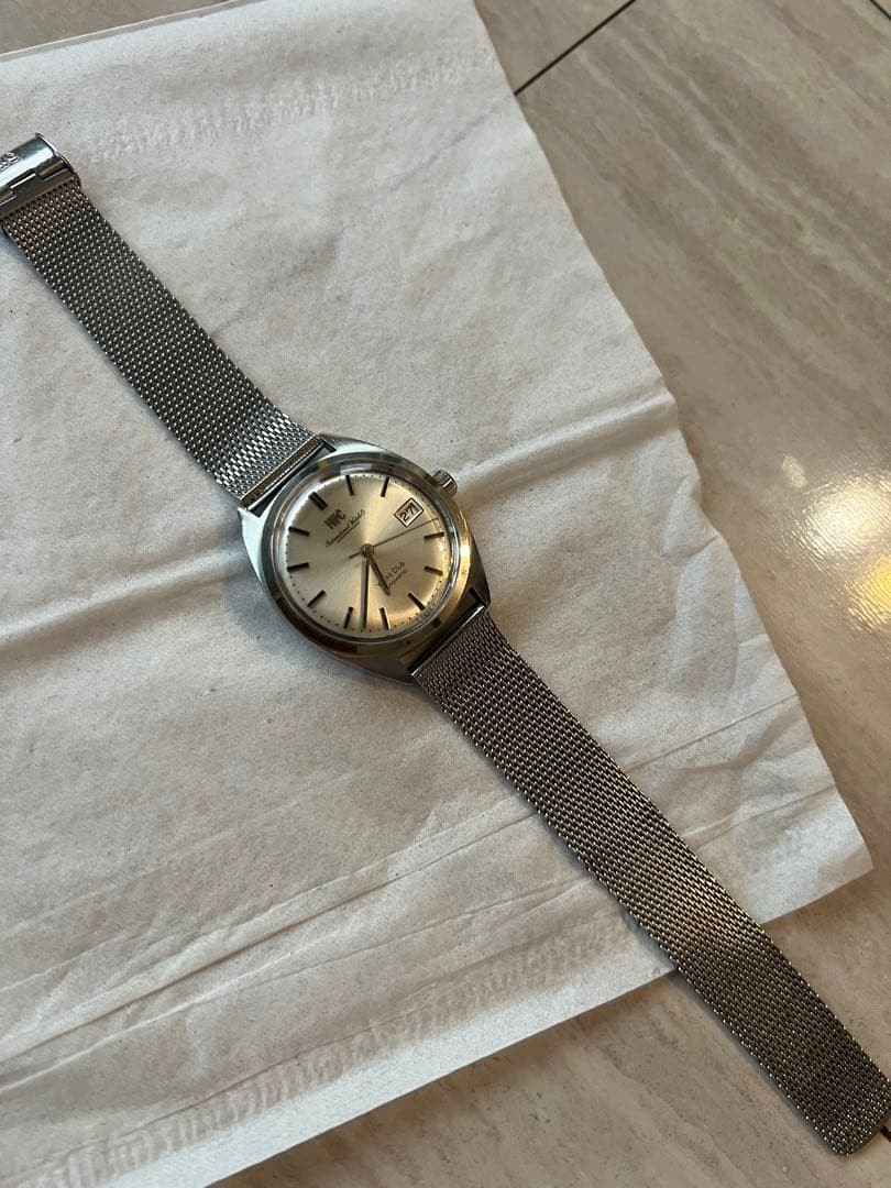 IWC Wristwatch Yacht Club Old Intermesh Original Bracelet Automatic Date