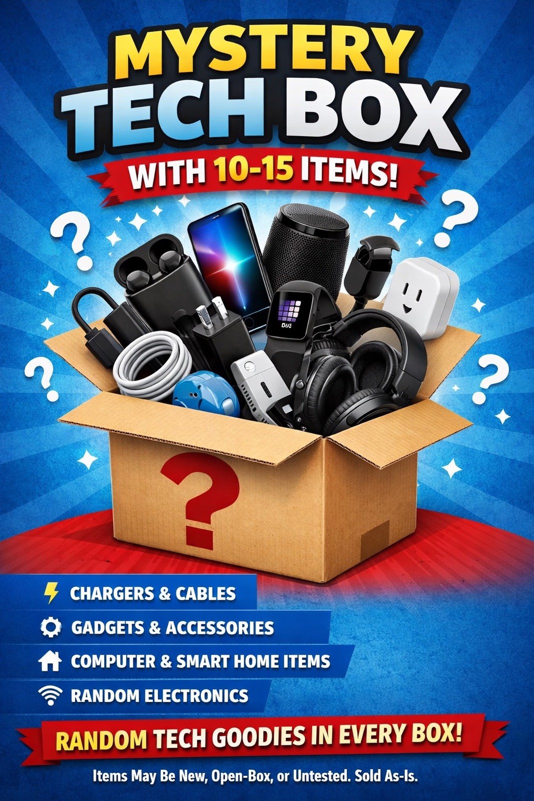 Mystery Tech Box 10-15 Items *READ DISCRIPTION*