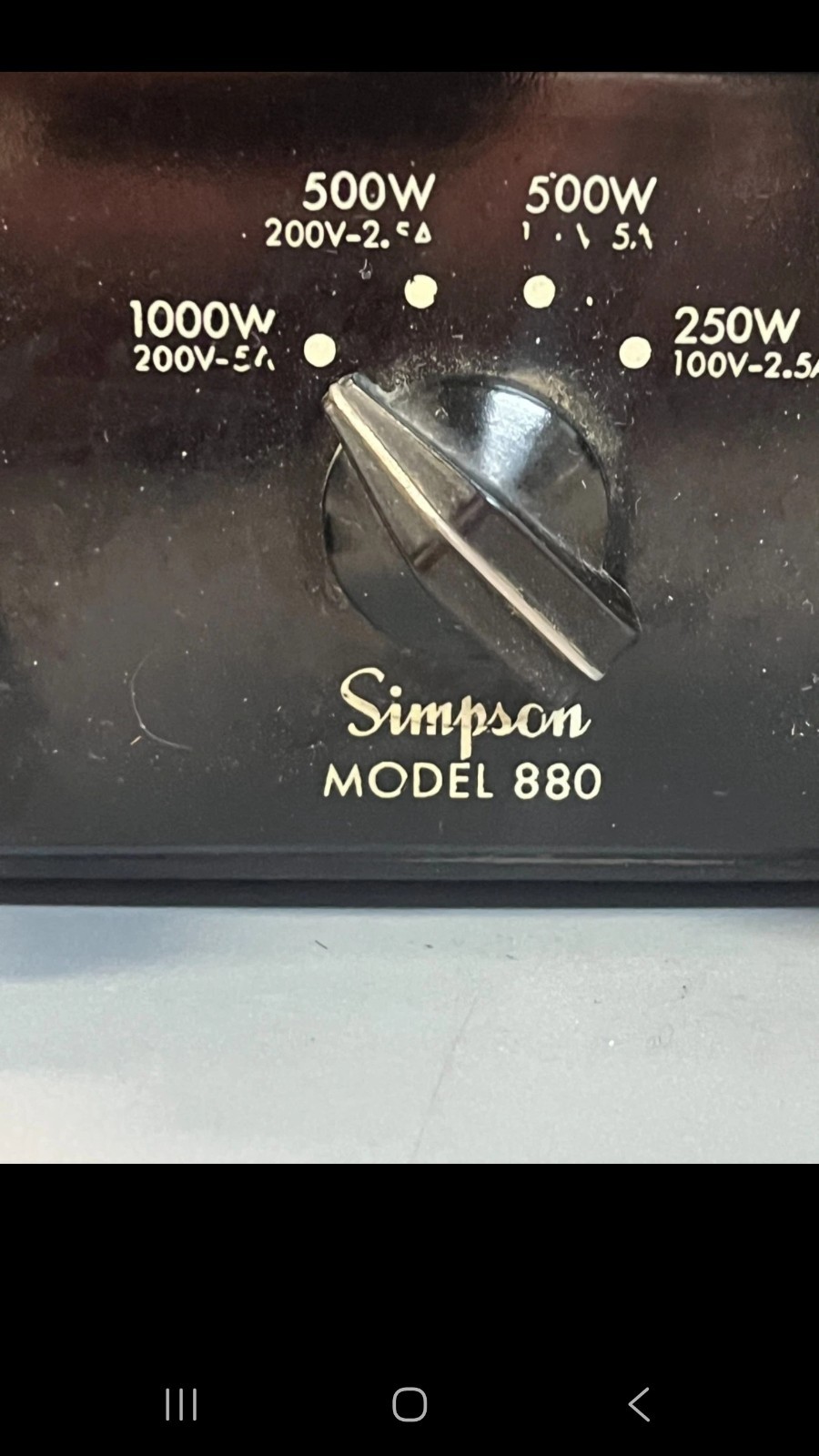 Simpson model 880A volt meter