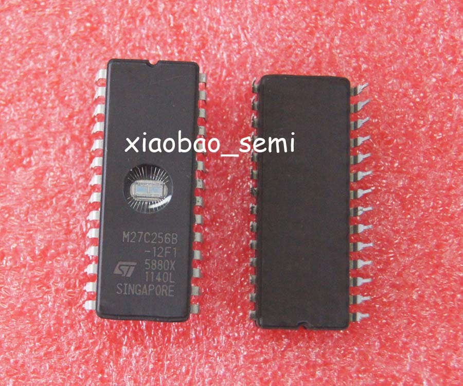 50pcs M27C256B-12F1 27C256 CDIP-28 EPROM UV ST