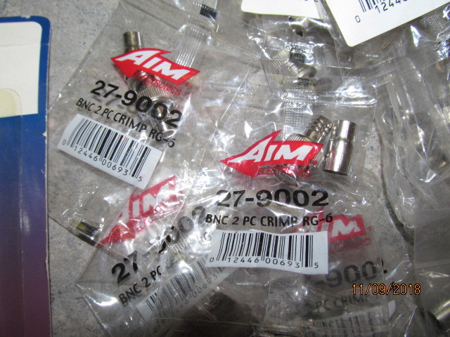 Large lot of Coax fittings and computer fittings