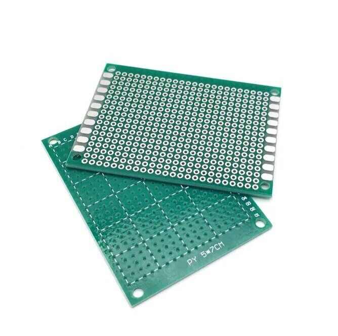 2 pcs 7x5cm Single Side Protoboard Circuit Prototype DIY PCB Bread Board
