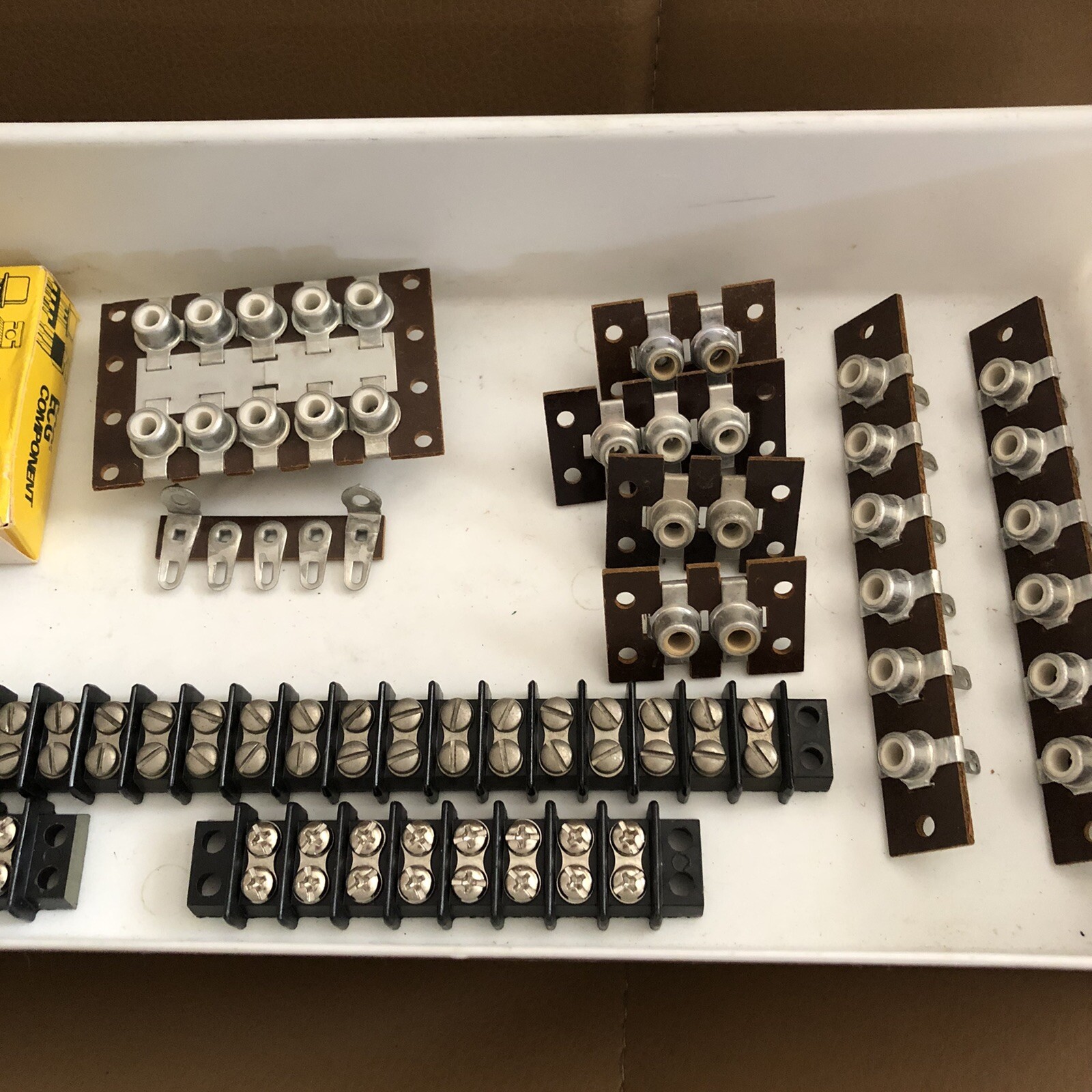 Junk Drawer Lot Electronics Connectors Omron ECG Calrad RCA F Vintage Audio