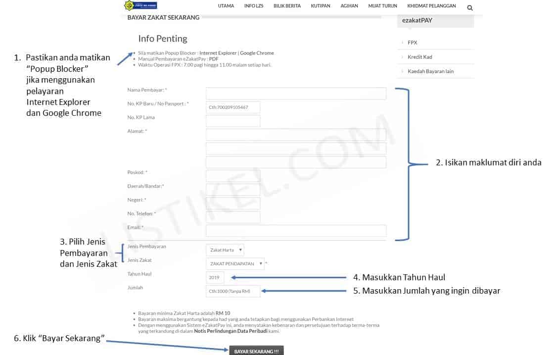 Cara Bayar Zakat Selangor Online (Terkini 2019)  listikel.com