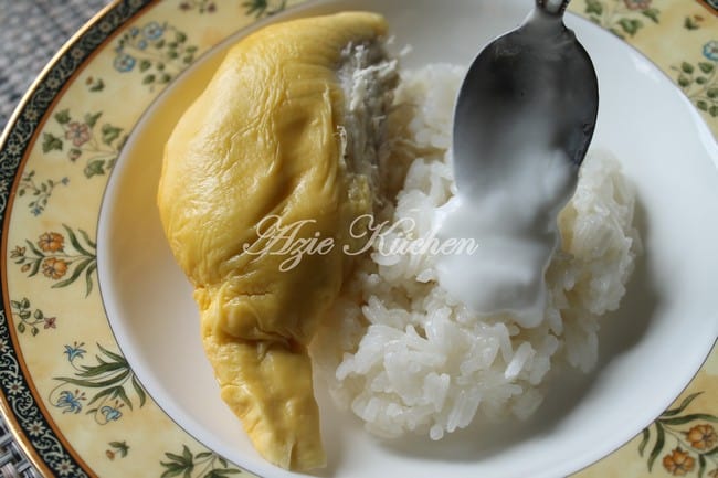 resepi pulut durian thailand azie kitchen