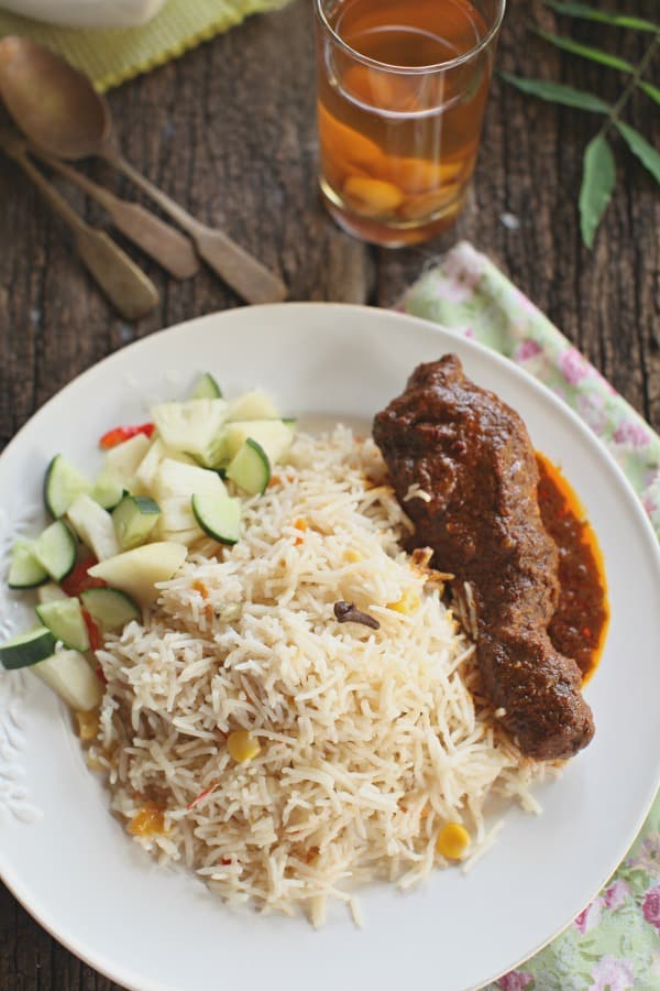 Nasi Jagung Bersama Ayam Masak Merah Grandmother