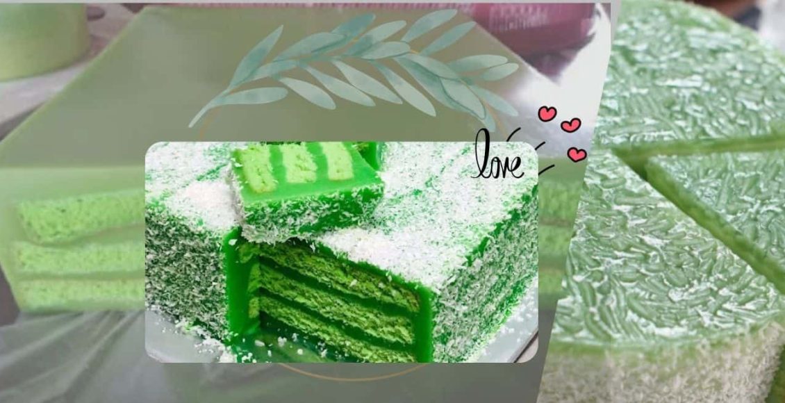 kek pandan kastard viral