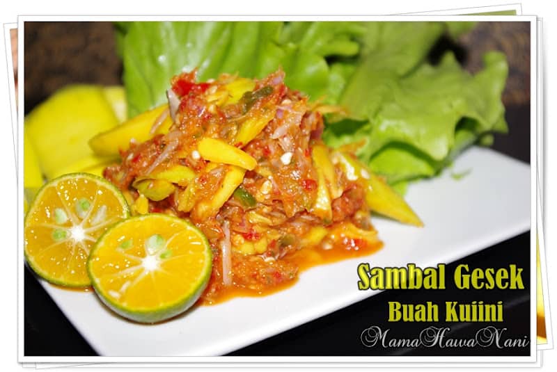 Sambal Gesek Buah Kuiini