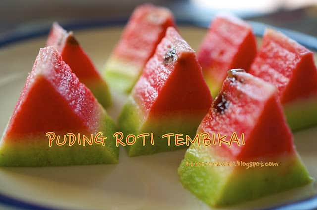 Puding Roti Tembikai Comel !